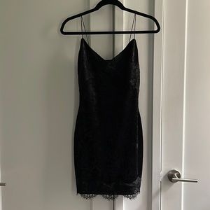 Guess black velvet and lace dress - size small